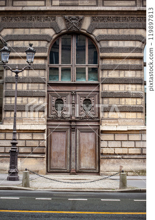 Classical  architecture of Louvre Palace in Paris 119897813