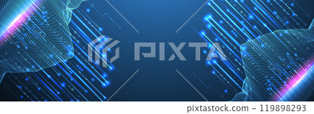 Big Data. Abstract digital futuristic wireframe vector illustration on technology background. Data mining and management concept. Hand drawn art. Big Data. Abstract digital futuristic wireframe vector illustration on technology background. Data mining and management concept. Hand drawn art. 119898293