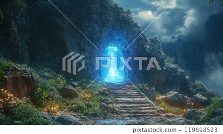 Mystical Mountain Gateway: A Path to the Unknown Mystical Mountain Gateway: A Path to the Unknown 119898523