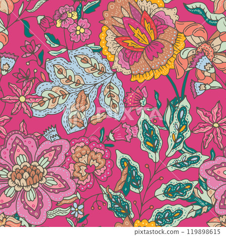 Bright Florals on Hot Pink Bright Florals on Hot Pink 119898615