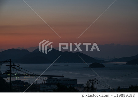 Beautiful seascape in Mihara, Hiroshima, Japan 119899198