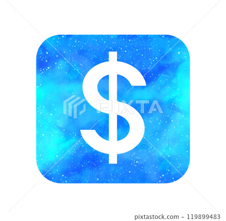 淺藍色星空|簡單的美元標記 119899483