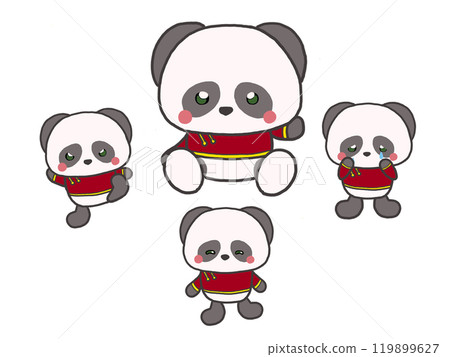 Panda character wearing red clothes Panda character wearing red clothes 119899627