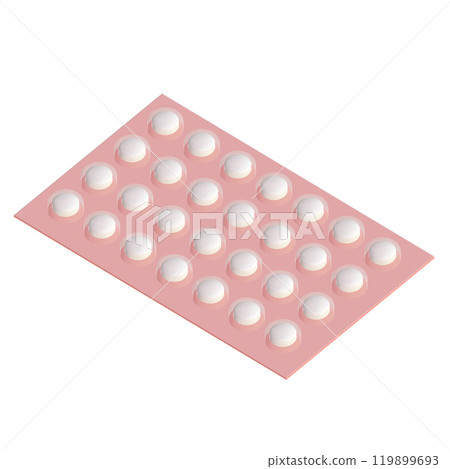 3D illustration of a low-dose pill seen from an angle 3D illustration of a low-dose pill seen from an angle 119899693