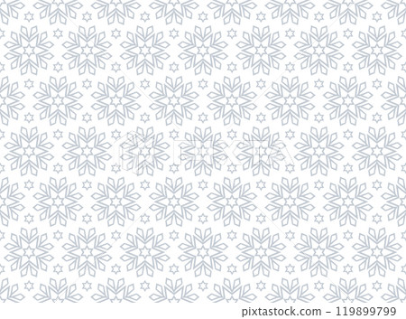 Abstract geometric pattern with lines, snowflakes. A seamless vector background. Gray and black texture. Graphic modern pattern 119899799