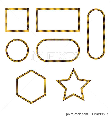 Set of modern geometric frames for any design project. Various shapes, squares, rectangles, ovals, circles. Symmetrical outlines, minimalist aesthetics for layouts and backgrounds. Vector illustration 119899894