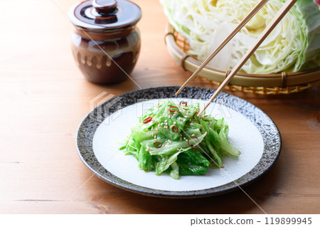 Just tear and mix, no knife needed! Salted cabbage with delicious sauce 119899945