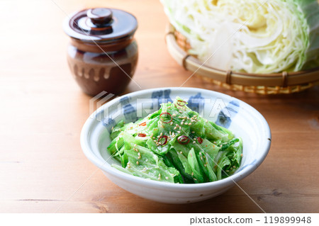 Just tear and mix, no knife needed! Salted cabbage with delicious sauce 119899948