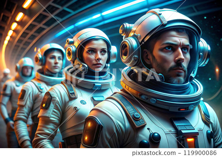 People of the future might be portrayed as intergalactic travelers 119900086