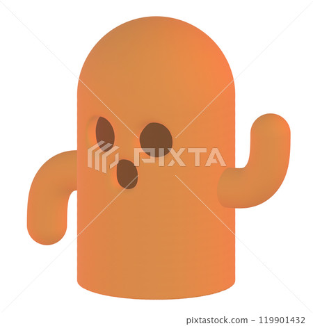 從某個角度看到的可愛花朵的 3D 插圖 119901432