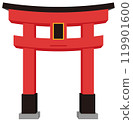 Illustration of a torii gate at a shrine 119901600