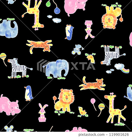 可愛的動物圖案非常適合紡織品， 119901626