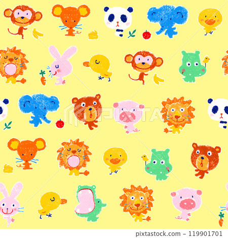 可愛的手繪動物插畫合輯， 119901701