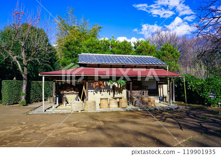 陽光明媚的屋簷下掛著乾菜(東京世田谷區) 陽光明媚的屋簷下掛著乾菜(東京世田谷區) 119901935