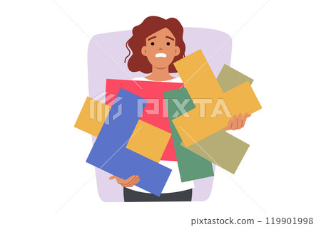 Disoriented woman holding puzzle pieces, experiencing problems due to lack of task management skills Disoriented woman holding puzzle pieces, experiencing problems due to lack of task management skills 119901998