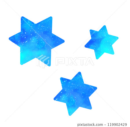 淺藍色星空|簡約六角星 淺藍色星空|簡約六角星 119902429