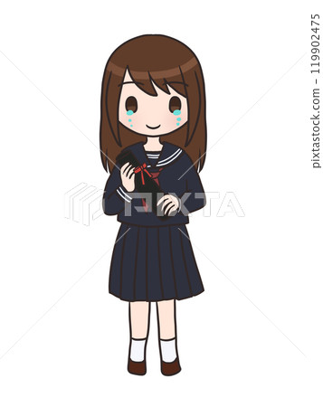 A graduating girl in a sailor uniform (tears) 119902475