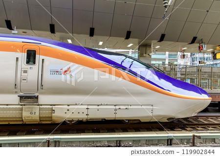 E8 Series Yamagata Shinkansen Tsubasa stopped at Tokyo Station E8 Series Yamagata Shinkansen Tsubasa stopped at Tokyo Station 119902844