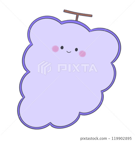 可愛的葡萄框，有一張臉 119902895