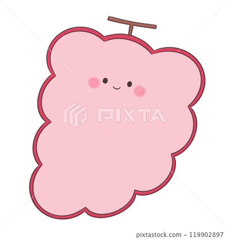 可愛的葡萄框，有一張臉 119902897