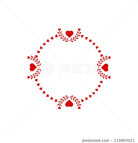 Retro heart frame with cheerful red border for love themes. 119903021