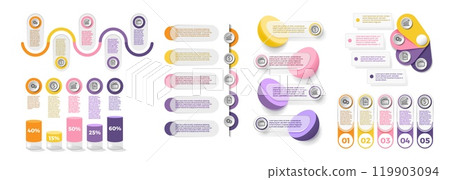 Infograph elements. Graphic chart. Presentation banner template. 4 number steps. Business timeline. Modern graph and technology diagram. Flowchart scheme. Vector analysis infographics set Infograph elements. Graphic chart. Presentation banner template. 4 number steps. Business timeline. Modern graph and technology diagram. Flowchart scheme. Vector analysis infographics set 119903094