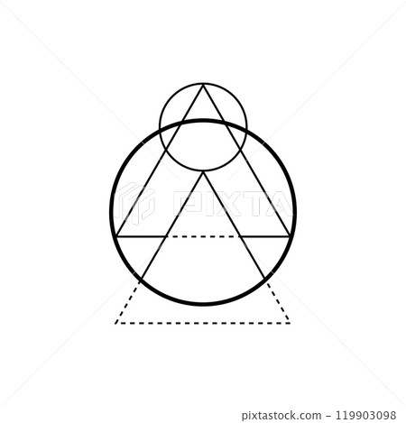 Mystic triangle for spiritual rituals and meditation. 119903098