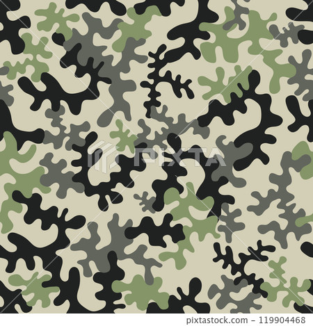 Seamless camouflage pattern - vector illustration 119904468