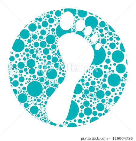 Abstracy foot print among the dots Abstracy foot print among the dots 119904726