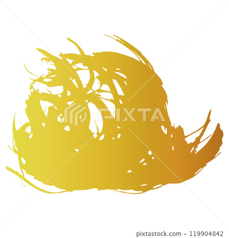Japanese-style material: Illustration of golden waves drawn with a brush, vector Japanese-style material: Illustration of golden waves drawn with a brush, vector 119904842