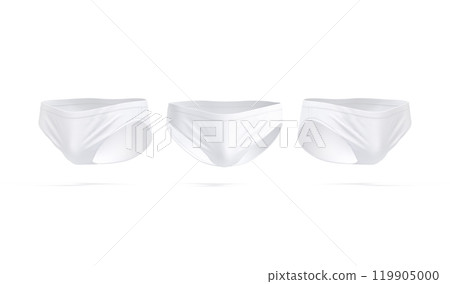 Blank white male swimming briefs mockup, front and side view 119905000