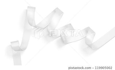 Blank white organza ribbon mockup, isolated Blank white organza ribbon mockup, isolated 119905002