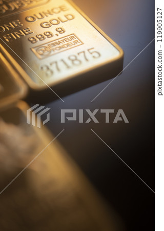 Gold bullion ingot bar 119905127