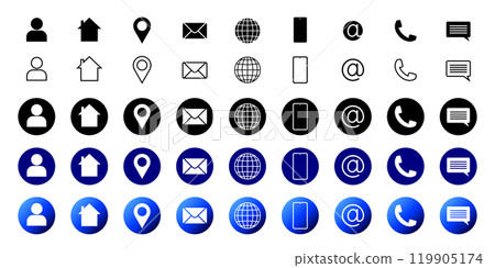Set of web and mobile vector icons 119905174