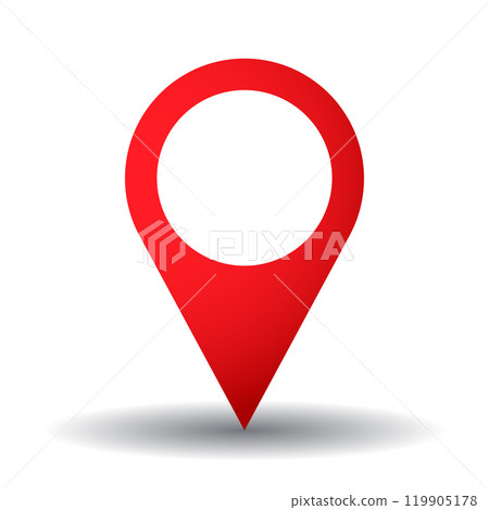 Red location pin - vector illustration 119905178