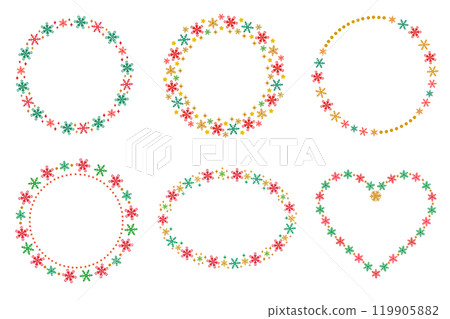 Christmas frame set snowflake Christmas frame set snowflake 119905882