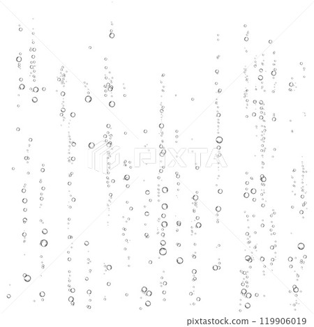 Oxygen air bubbles  flow  in water on white  background. 119906019