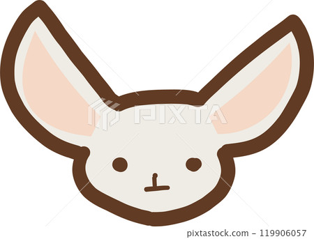 Hand drawn fennec fox face 119906057