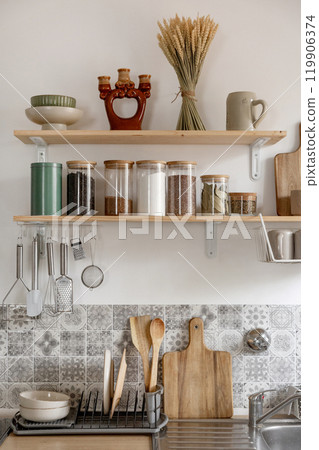 interior kitchen bright cozy lifestyle modern design interior kitchen bright cozy lifestyle modern design 119906374