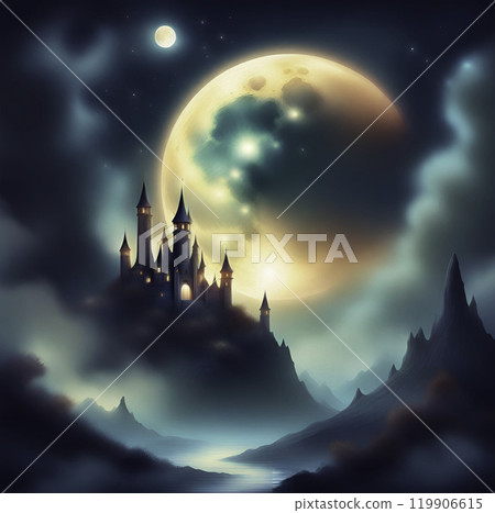 神秘的夜景 119906615