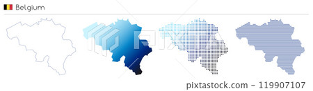 Belgium - geometrical country shape 119907107