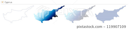 Cyprus - geometrical country shape 119907109