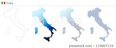 Italy - geometrical country shape Italy - geometrical country shape 119907119