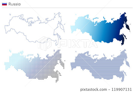 Russia - geometrical country shape Russia - geometrical country shape 119907131