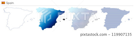Spain - geometrical country shape 119907135