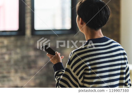 Man and smartphone Man and smartphone 119907380