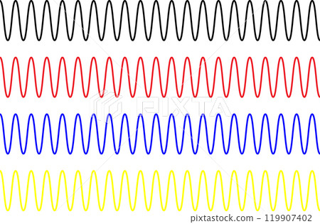 Set of cute wavy lines illustration 119907402