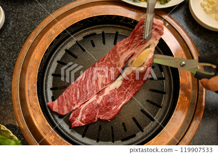 Korean barbecue. Korean beef sirloin 119907533
