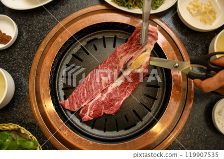 Korean barbecue. Korean beef sirloin Korean barbecue. Korean beef sirloin 119907535