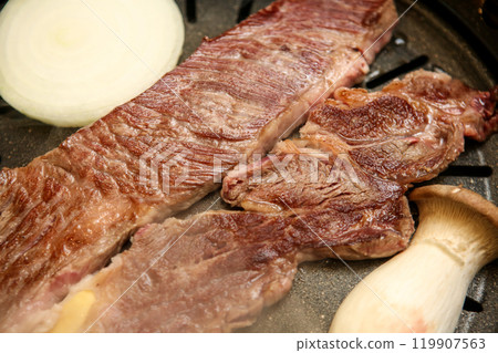 Korean barbecue. Korean beef sirloin 119907563